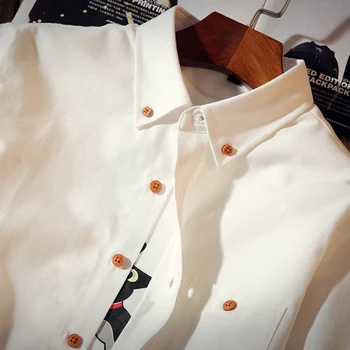 Ilgomis rankovėmis Marškinėliai Vyrams Didelis Dydis S-5XL Balta Mėlyna Verslo Atsitiktinis Viršų Plonas dizainas Camisa