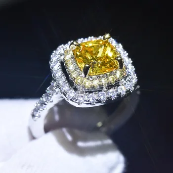 14K Aukso Papuošalai su Pagalve Zirconia Žiedas Moterims Anillos De Bizuteria Vestuvių Natūralus Akmuo Bague Diamant 14 K Žiedų Dėžutė
