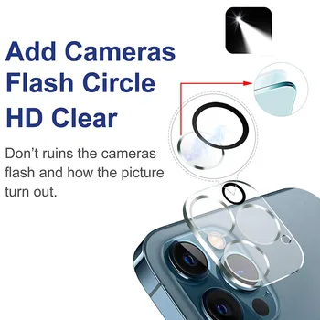 Qosea Grūdintas Stiklas Fotoaparato Objektyvą Protector For Apple iPhone 12 Mini iPhone 12 Pro 