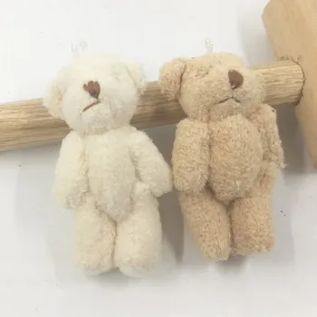 10vnt Kawaii Mažųjų sąnarių meškiukų Įdaryti Pliušas Su Grandinės,6CM Žaislas, Teddy-Bear Mini Lokys Ted Tenka Pliušiniai Žaislai Dovanos