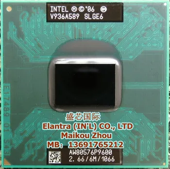 Originalus Intel Core 2 Duo P9600 p9600 SLGE6 2.66 G 6MB 1066MHz Mobile CPU P9600 laptop CPU nemokamas pristatymas