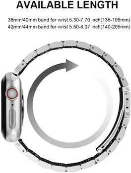 Nerūdijančio Plieno Dirželis Apple Watch Band 6 SE 5 4 3 40mm 44mm dirželis 38mm 42mm Pakeitimo Apyrankę Sporto Juostos iWatch 6 5