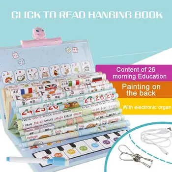 Ikimokyklinio ugdymo Kinų ir anglų Wen Dian skaityti įkrovimo garso sienos diagramos kūdikių skaitymo ir mokymosi mašina, žaislai