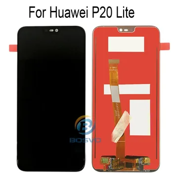 Didmeninė 10 Vnt./Daug Huawei P20 lite LCD ekranas Nova 3e su touch su rėmo surinkimas