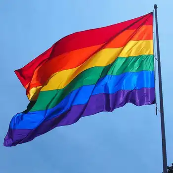 90x150cm LGBT Vėliava Spalvinga Vaivorykštė Taikos Lesbiečių, Gėjų Paradas Plūduriuojantis Vėliavos Banner Namų Dekoracijas LGBT Priedai