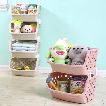 Vienas Laikymo Krepšelis Plastikinių Žaislų Saugojimo Krepšiai Virtuvės Užkandžių, Daržovių Krepšelis Vonios Lentynos