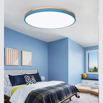 Naujos, Modernios LED Lubų Šviesos Ultra-Plonas Kambarį Lempos Miegamasis plokštės Paviršiaus Kalno Nuotolinio Valdymo