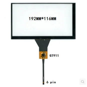 192*116 GT911 8 colių automobilinis DVD navigacijos capacitive jutiklinis ekranas nemokamas pristatymas