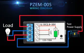 PEACEFAIR 18650 18350 26650 Skaitmeninis Ličio Baterija testeris Įtampos Srovės Elektros Kiekis Voltmeter PZEM-005