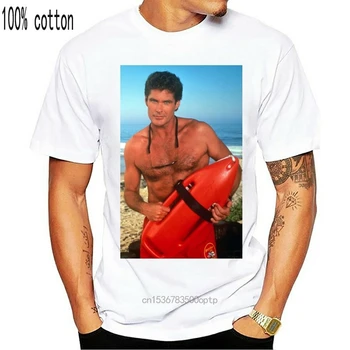 Į Hoff - Baywatch Marškinėliai Paplūdimys Baywatch Pamela Anderson Vyras Karšto Raudoną maudymosi kostiumėlį 90s 90s Piktogramą