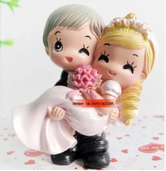 Nuotaka ir jaunikis vestuvių tortas toppers pora statulėlės, vestuvių pyragas apdaila nemokamas pristatymas
