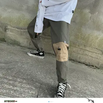 Hybskr Streetwear Vyras Krovinių Kelnės 2020 Metų Hip-Hop Grafinis Atspausdintas Vyrų Atsitiktinis Poilsiu Kelnes Vyrų Negabaritinių Kelnės Streetwear