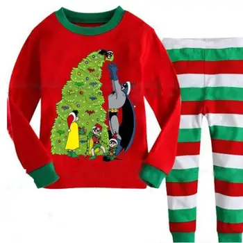 Kalėdų Vaikams Pižama, Mergaitės Berniukai Pižamą Kūdikį Pijamas Kalėdų Senelio Kostiumas Medvilnės Vaikų Drabužių Sleepwear 2-7 metai