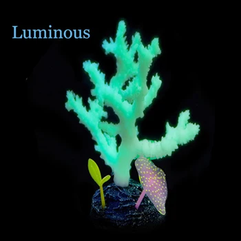 Akvariumas Šviesos Dirbtinis Silicio dioksido gelis, Koralų, Žuvų Bakas Silikono Augalai Su Gyvis Akvariumo Reikmenys Kraštovaizdžio Puošmena