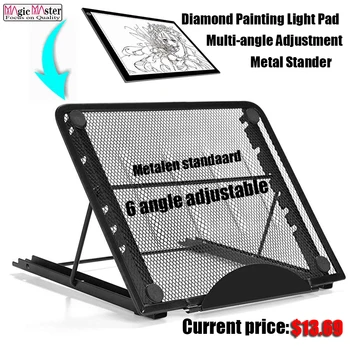 Sulankstomas Stovas Diamond Tapyba Šviesa Trinkelėmis, Specialybės Dizaino A4 LED Šviesos Padas Valdybos Tablet 