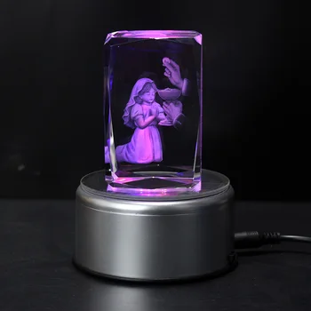 Meaningfull 3D lazerinis Graviravimas Meldžiasi Mergina Crystal Cube Namų Puošybai Pirma Komunija Pateikti Suvenyrų Naudai Dovanos