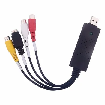 Aukštos Kokybės Black USB 2.0 Video Capture Card Konverteris PC Adapteris TV Garso DVD, DVR VHS
