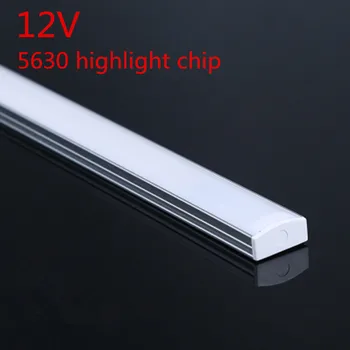 10-20 rinkiniai 72LED / m 12V hard light bar pabrėžia, 5630 chip aliuminio profilio kanalo PC padengti DHL nemokamas pristatymas