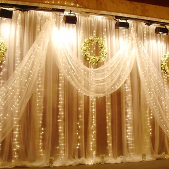 3x1/3x2/3x3m led varveklis led užuolaidų pasakų styginių šviesos pasakų šviesos 300 led Kalėdų šviesos Vestuvių namų šaliai dekoro