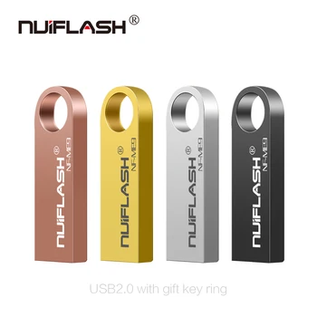 Nuiflash Realias galimybes Mini USB2.0 32GB 64GB usb flash diskas 128GB pendrive 16GB pen ratai u disko, usb 