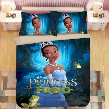 Grožio ir žvėrys karalienės dydžio patalynės komplektas disney paklode nustatyti 3d mergaitė princesė antklode padengti kūdikių dovana pagalvės užvalkalą vaikas