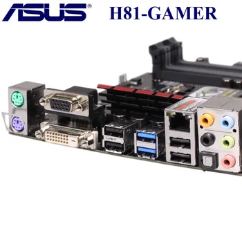 Asus H81-GAMER Motherbaord LGA 1150 Core i7/i5/i3 16GB DDR3 Intel H81 PCI-E 2.0 Originalų Stalinį Asus H81 Mainboard 1150 Panaudota