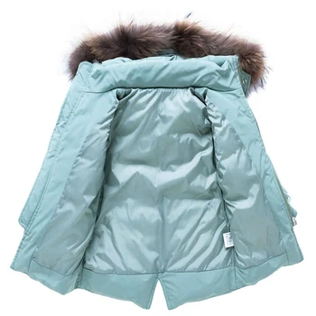 Kūdikių Drabužiai nustatyti -30 laipsniu rusijos šaltą žiemos drabužių ir berniukai, balta antis žemyn striukė mergaitėms paltai vaikų parko sniego dėvėti