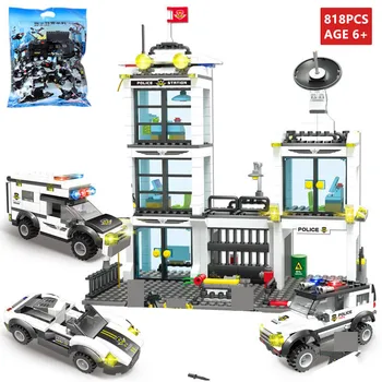 Miesto Policijos SWAT Komanda Sunkvežimių Statybinių Blokų Rinkinius Laivas, Sraigtasparnis Transporto priemonės Playmobil 