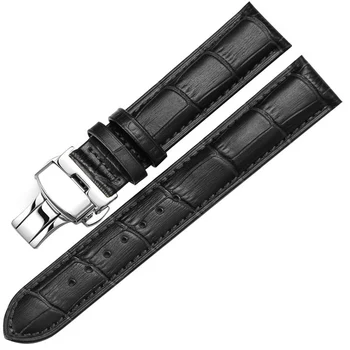 Universalus Pakeitimo Odos Watchband Sidabro Drugelis Sagtis, Oda Žiūrėti Juosta kaip 14mm 16mm 18mm 19mm 20mm 21mm 22mm 24mm