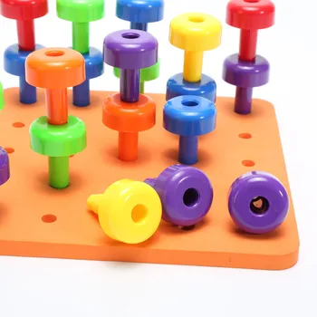 30PCS Žaislas, skirtas Vaikams Pegboard Žaislas Vaikams, Peg Valdybos Nustatyti Montessori Terapijos smulkiosios motorikos Žaislas, skirtas Vaikams Pegboard