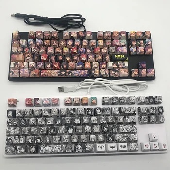 Lašas 108key PBT Keycap Dažų Sublimacijos OEM Profilis Japonų Anime Keycap Vyšnių Mx Gateron Kailh Jungiklis Mechaninė Klaviatūra