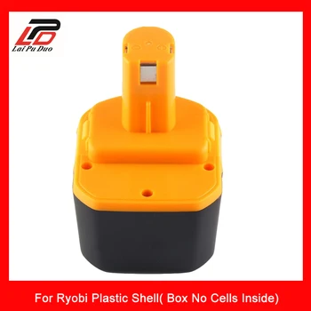 Laipuduo Įkrovimo Baterija (akumuliatorius atveju Ryobi 14,4 v NI-MH NI-CD Plastikinį korpusą( Dėžutės Nėra Ląstelių Viduje)