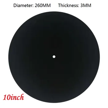 10 colių Jaučiausi Įrašyti Kilimėlis Fonografo Vinyl Turntable 3MM, Juodas Anti-static Slipmat