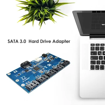 1, 5-Port SATA3.0 Daugiklis Valdiklio Modulis Valdybos Nešiojamų Išorės Plėtimosi Kortelės Adapteris SATA Plėtra Riser Card