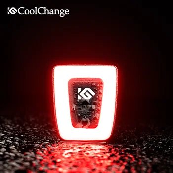 CoolChange Dviračių Šviesos USB Įkrovimo MTB Dviratį Šviesos Daugiafunkcinis Vandeniui Dviračių Įspėjamoji Lemputė Šalmas Dviračių Blykstė