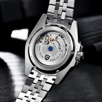 PAGANI DIZAINO Vyrų Nerūdijančio Plieno Žiūrėti Sapphire Crystal Keraminis bezel GMT Automatinė Vyrai Laikrodžiai, Prabangūs Mechaninis Laikrodis