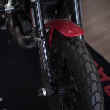 Naujas Anglies Pluošto Motociklo Priekinės Šakės Raštas Šakutės Apima Blizgesio Cafe Racer Už Ducati Scrambler 800 1000 1100
