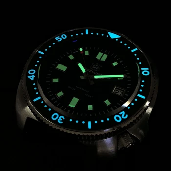Steeldive SD1970 Automatinis laikrodis Safyras 44mm Automatinis Laikrodžiai Vyrams Savarankiškai Vėjo Nardymo Žiūrėti 200m Vandeniui Keramikos