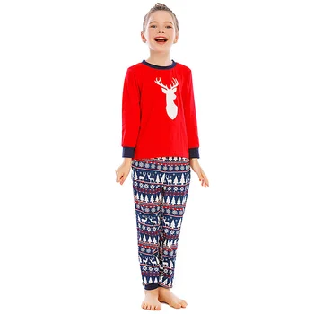 Kalėdų Šeimos derinti drabužius Kalėdos Namuose dėvėti Atitikimo Kalėdų Pižama Rinkiniai Pjs Vaikams ilgomis Rankovėmis Atostogų Loungewear