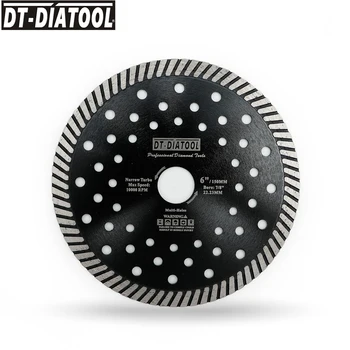 DT-DIATOOL 1pc Diamond Siauras Turbo pjauti Su Keliomis Skylėmis Pjovimo Granito, Marmuro ir Betono Mūro Diskinės Pjovimo Diskas