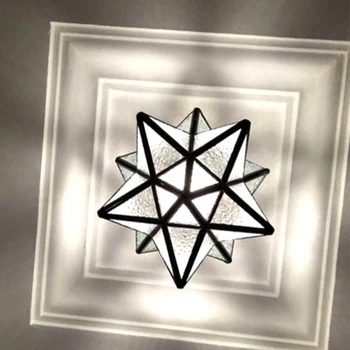 Hexahedrons Star Derliaus Lubų Lempa Koridoriaus Krištolo Sietynai Geometrinis Balkonas Apšvietimo Prieškambario Įėjimai Stiklo Blizgesys