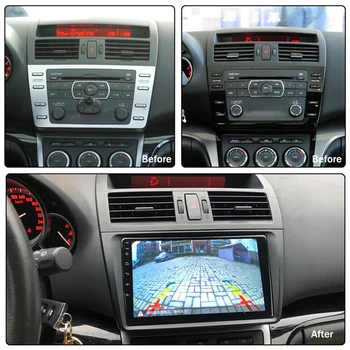 2GRAM automobilio radijo mazda 6 GH 2008-centrinio Multimedijos autoradio sistema, DVD grotuvas, esu DSP RDS WIFI 1din 
