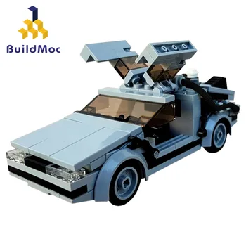 Buildmoc Atgal Į Ateities Superautomobilį Laiko Mašina SS-23436 Greičio Čempionas Mini Automobilių modelių Kūrimo Bloko Žaislas Berniukui Dovana