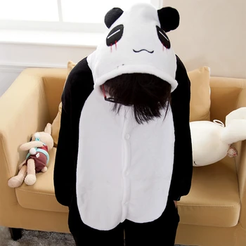 Vaikai Flanelė Pižama Gyvūnų Vienaragis Panda Dygsnio Cosplay Kostiumų Žiemos Mielas Animacinių Filmų Vaikams Kūdikis Sleepwear Pižamos Onesies