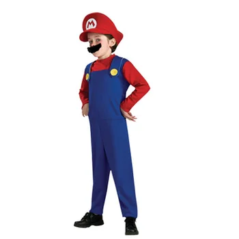 Super Mario Cosplay Kostiumas Vaikams Suaugusiųjų Įdomus Luigi Bros Animacinių Filmų Maskuotis Suknelė Šeimos Kalėdų Vakarėlį Kostiumas
