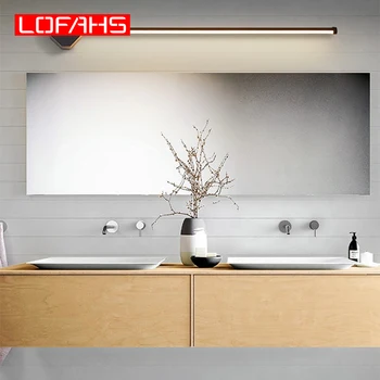 LOFAHS Modernios led veidrodis lempos Juostelės Vandentiekis veidrodis sudaro šviesos Baltos spalvos arba Juodos Spalvos 90-260V Įrenginiai Lampu dinding Vegglampe