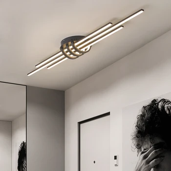 Modernių lubų led lubų šviesos gyvenimo kambario, miegamasis Matinis juodas/baltas Baigė aliuminio virtuvės led lubų lempos šviestuvai