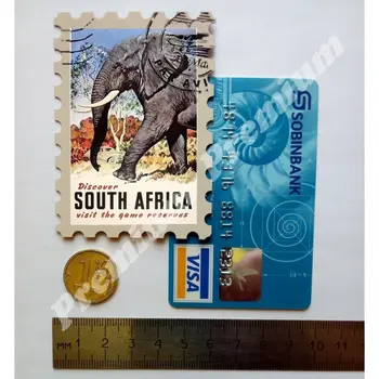 Pietų Afrikos suvenyrų magnetas derliaus turizmo plakatas