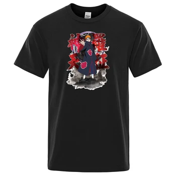 Japonų Anime Naruto Vyrų Marškinėliai Vasaros Aukštos Kokybės Medvilnės Viršūnes Harajuku Juokinga, Print T-Shirt Japonija, Anime, marškinėliai, Streetwear