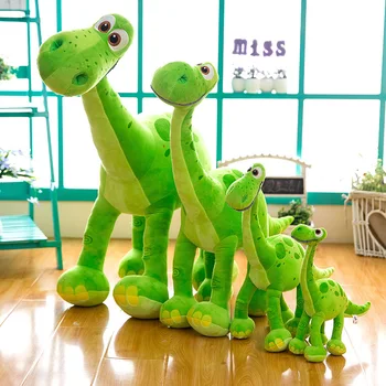 35cm 50cm 70cm 3 dydžio Dinozaurų Žalia Arlo Iškamšos, Dinozaurų Pliušinis Minkšti Žaislai vaikams dovanų